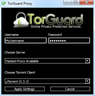 Torguard fácil configuración de proxy