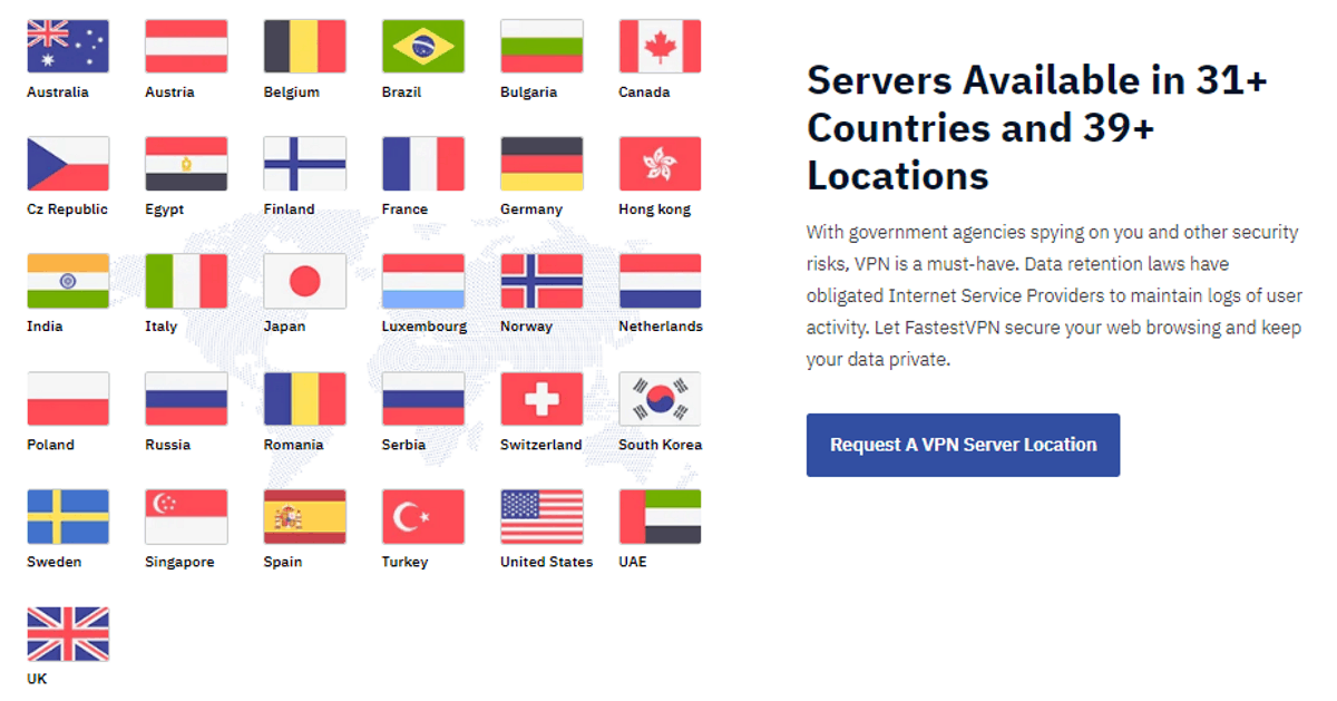 servidores VPN mais rápidos são limitados