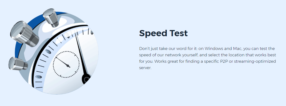 hidemyass VPN ma narzędzie do testowania prędkości