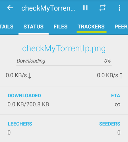 Android Torrent IPステータス
