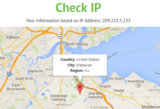 შეამოწმეთ თქვენი IP ადგილმდებარეობა