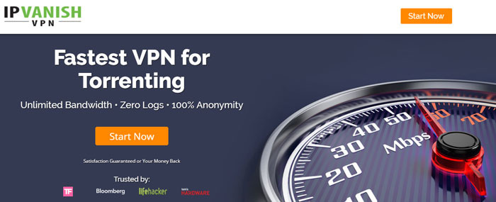 IPVanish არის ყველაზე სწრაფი VPN მაკრო torrents