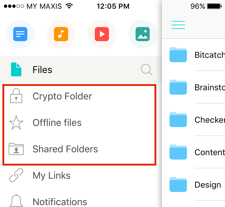 Folder untuk tujuan yang berbeza