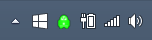 Икона лежишта постаје зелена када је повезана