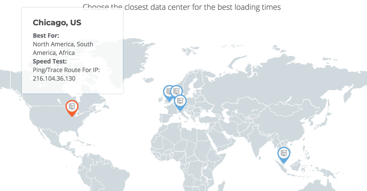 SiteGround datacenters over de hele wereld