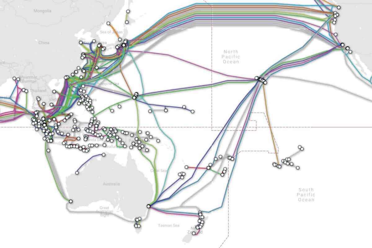 خريطة الكابلات البحرية