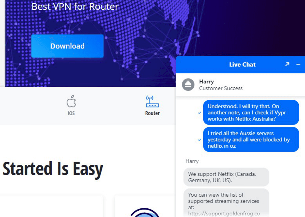 El soporte al cliente de vyprvpn es fácil y rápido