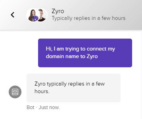 sokongan pelanggan zyro dapat ditingkatkan
